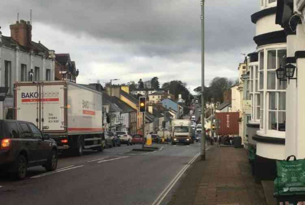 Congestion in the centre of Honiton