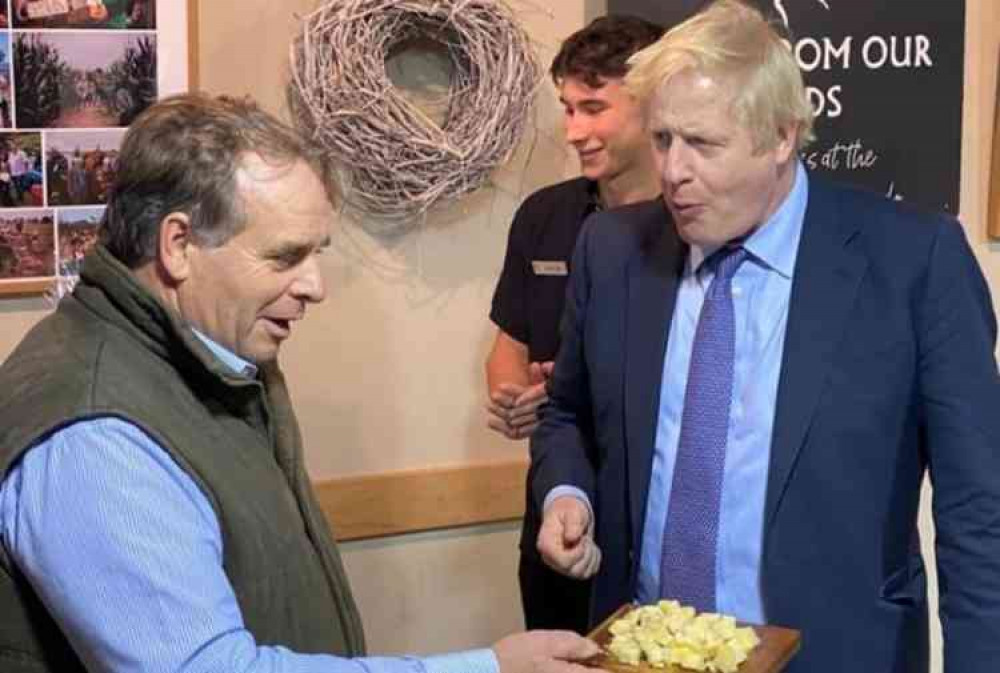 MP Neil Parish with Prime Minister, Boris Johnson. Photo credit: Richard Chesterton