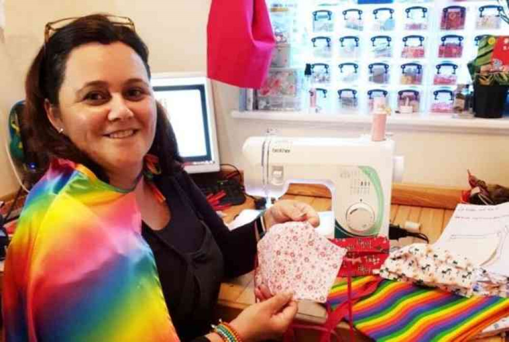 Honiton teaching assistant, Kirsty Stamp, wasn't expecting such a high demand for her hand-stitched masks