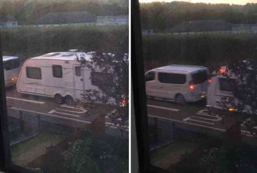 Travellers leaving Allhallows Playing Field. Photo credit: Sara Jane Croton