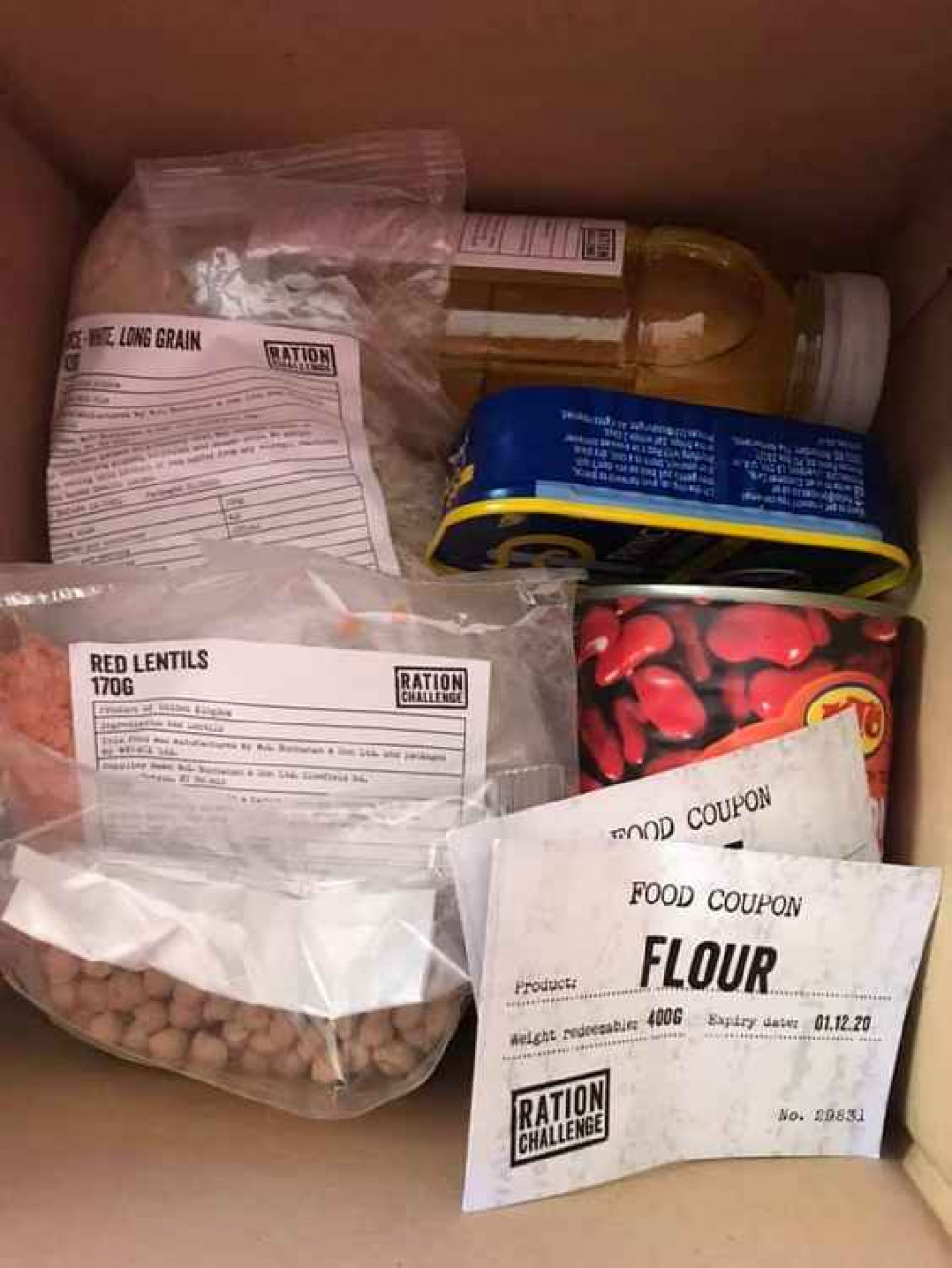 The basic ration box food