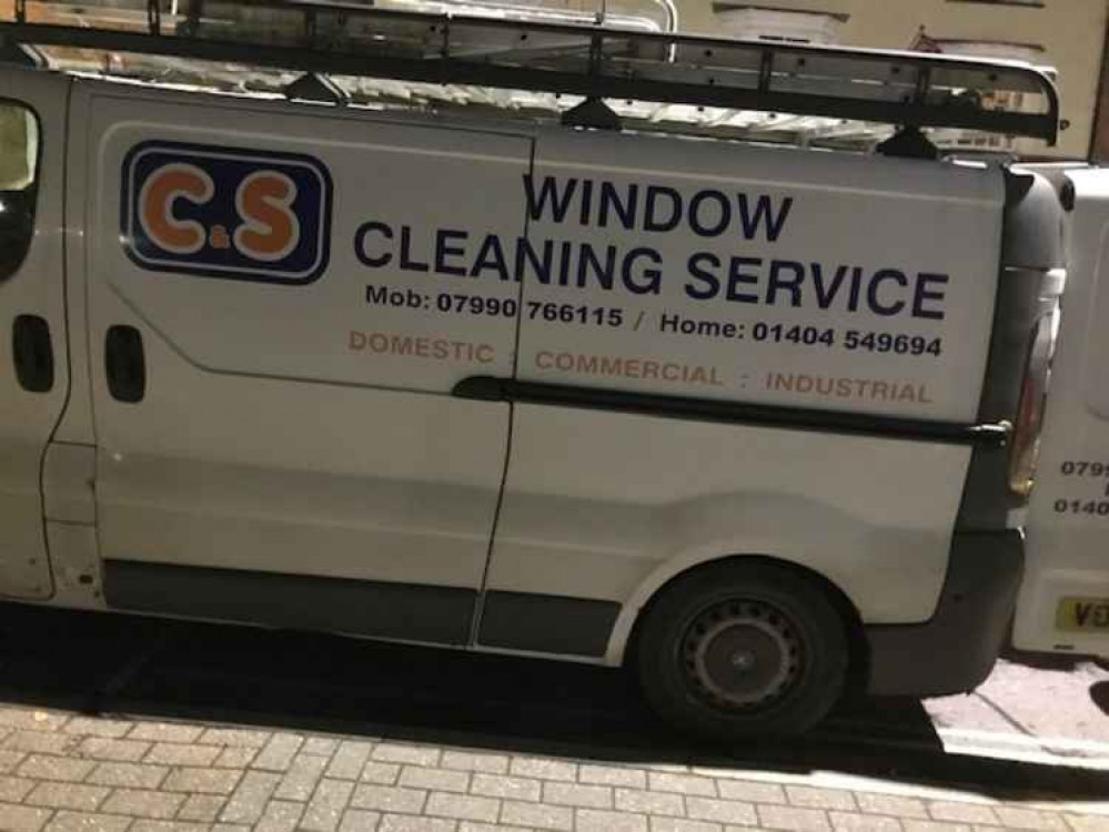 C. S. Window Cleaning Services Van