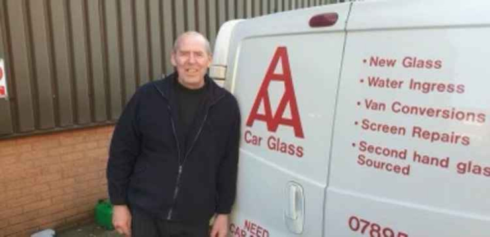 windscreen repairman Andy Hutchings, from Exeter, waived his £160 fee 'for friends' when an ambulance needed work. Photo: Devon Freewheelers