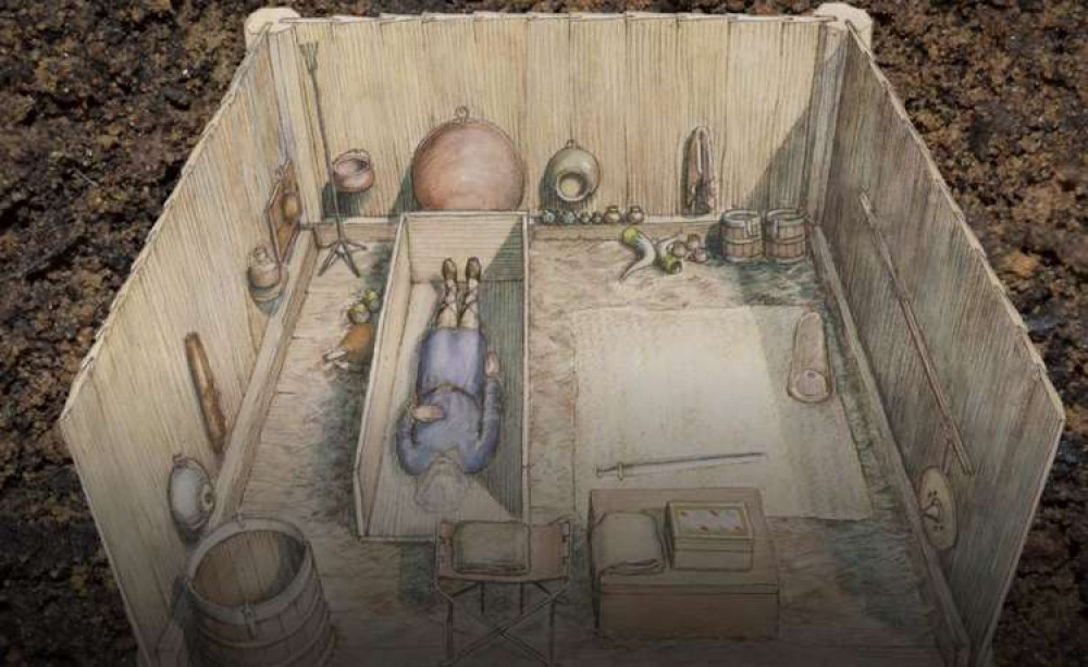 An artist's impression of the burial chamber