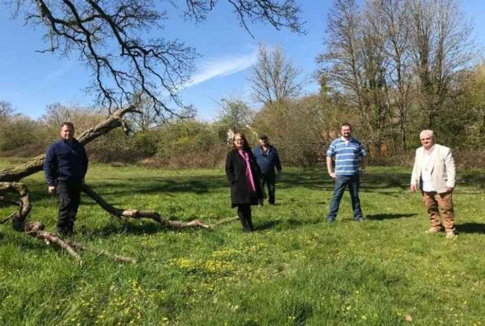 Pictured (L-R): Contractor, Heloise Marlow, Contractor, Terry Darrant and John Zarczynski