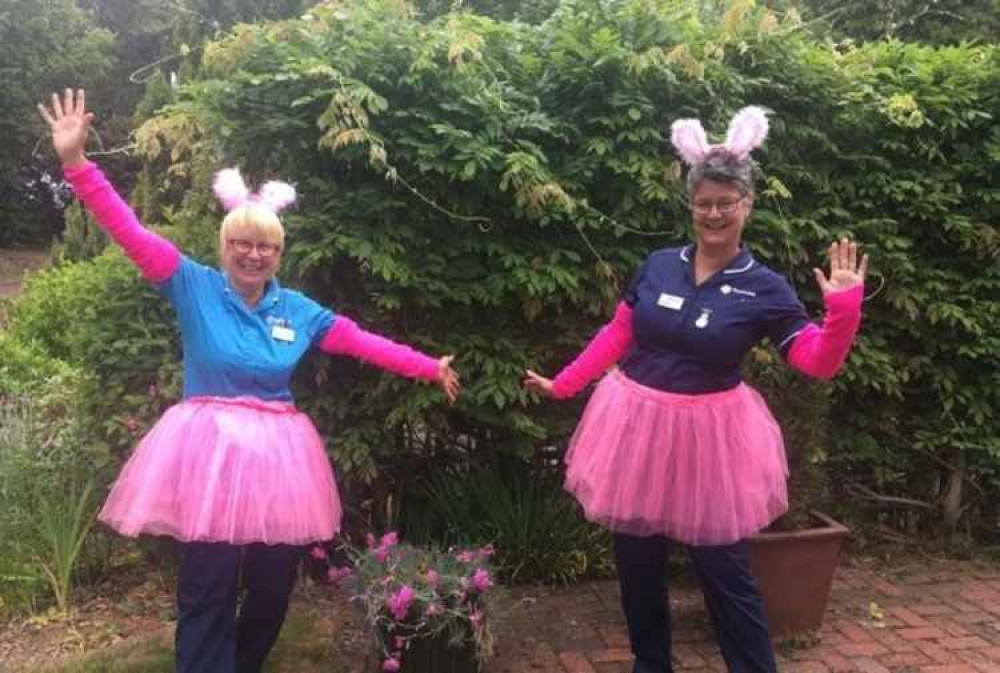 Hospiscare nurses Mandy Densham (L) and Julie Wakley (R) ready for this year's Twilight Walk