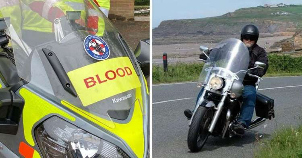 Right, NHS Ride of Thanks organiser Andy Ash. The event will raise funds for the Devon Freewheelers Blood Bikes service.