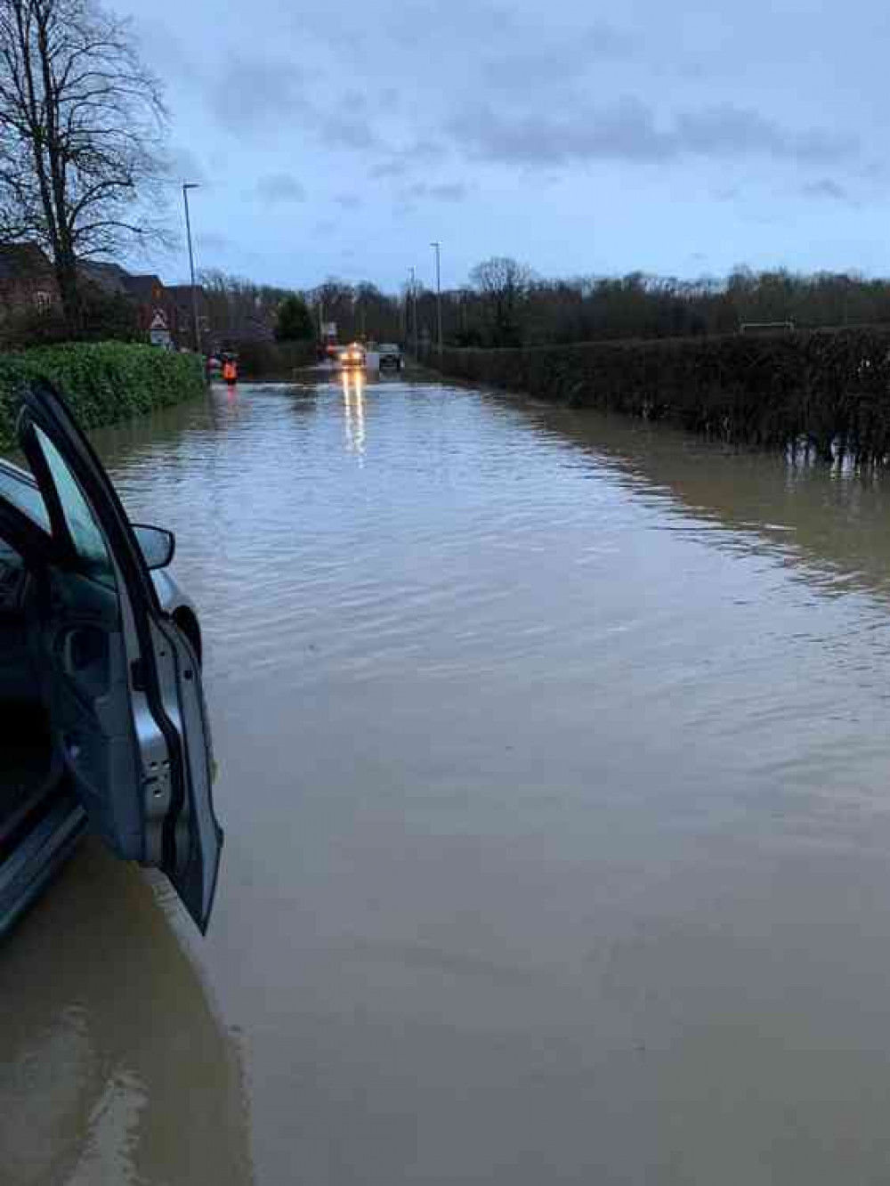 Bath Lane In Moira Is Flooded (Photo: Castle Garage Ashby)