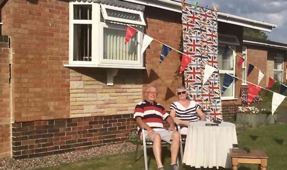 This couple in Willesley Gardens had their house decked out for the day This couple in Willesley Gardens had their house decked out for the day