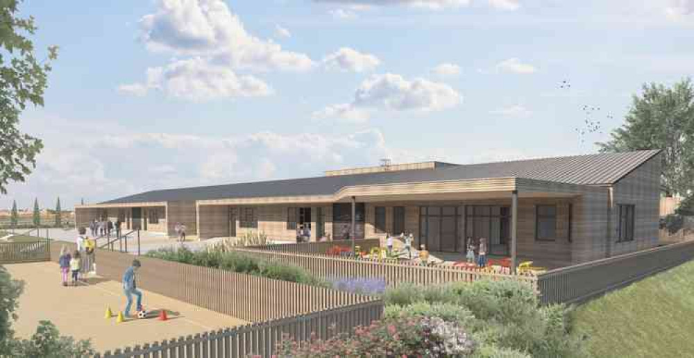 An artist's impression of Holywell Spring Farm Primary School