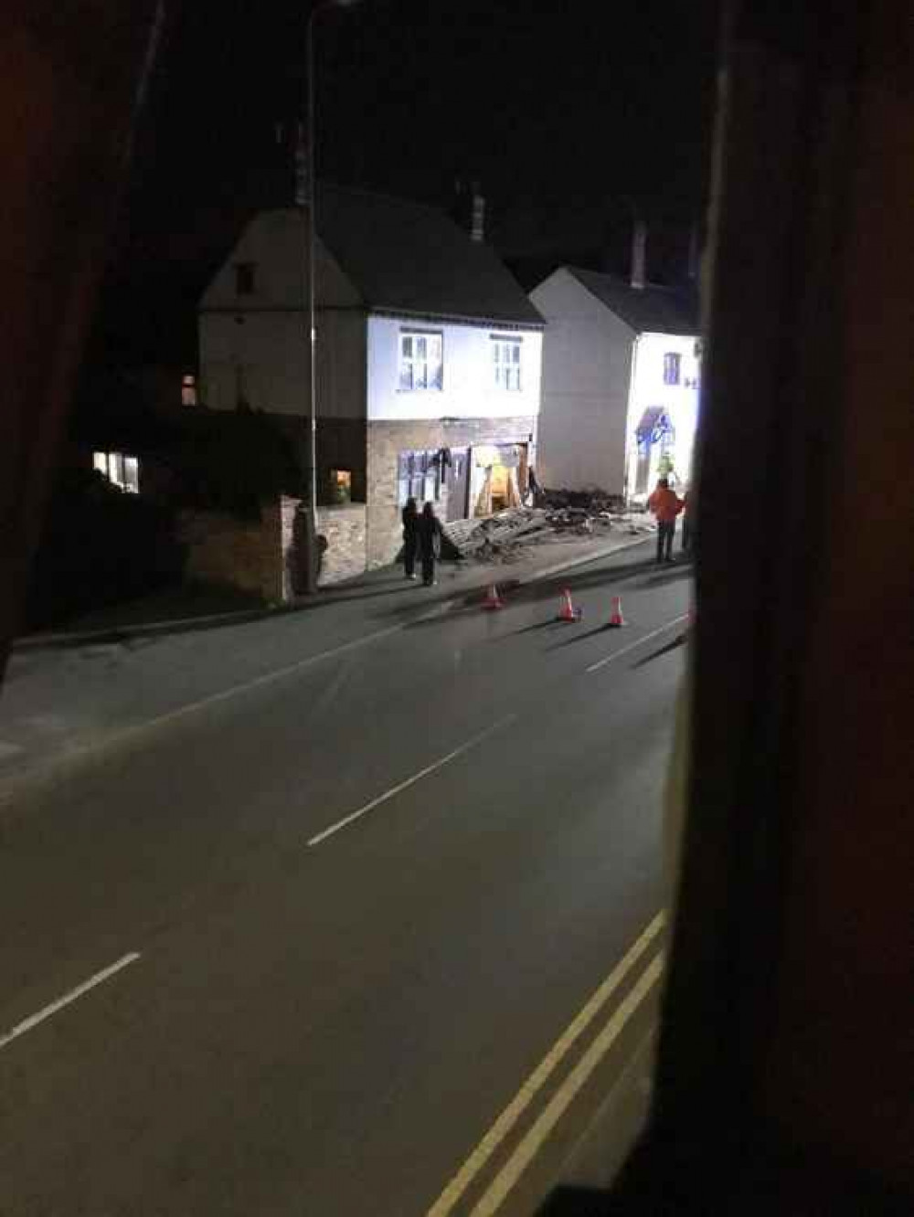 The scene in the early hours of this morning. Photo: Courtesy of Daniel Heath