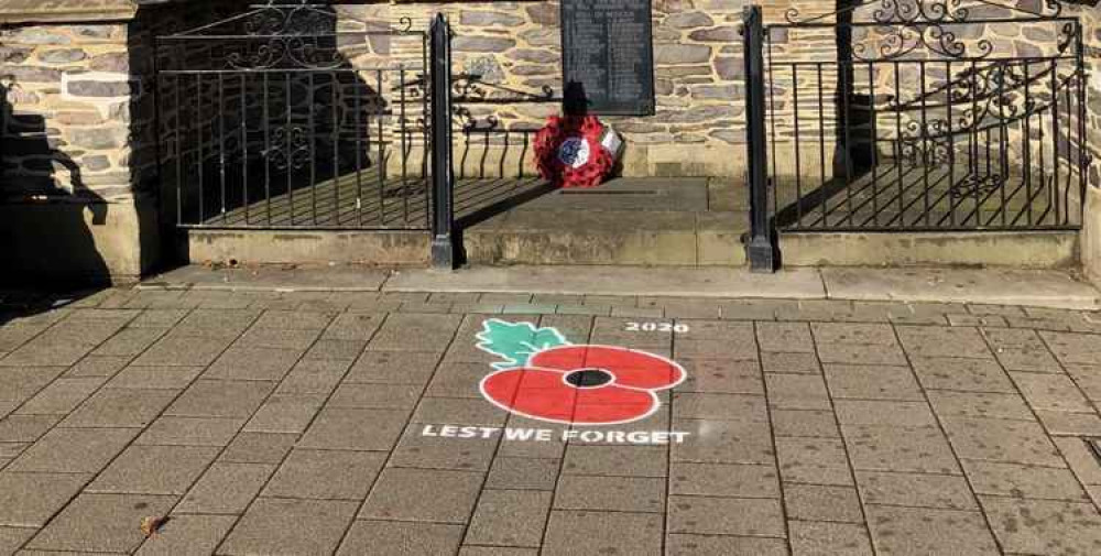 The stencil appeared on Market Street this week. Photo: North West Leicestershire District Council