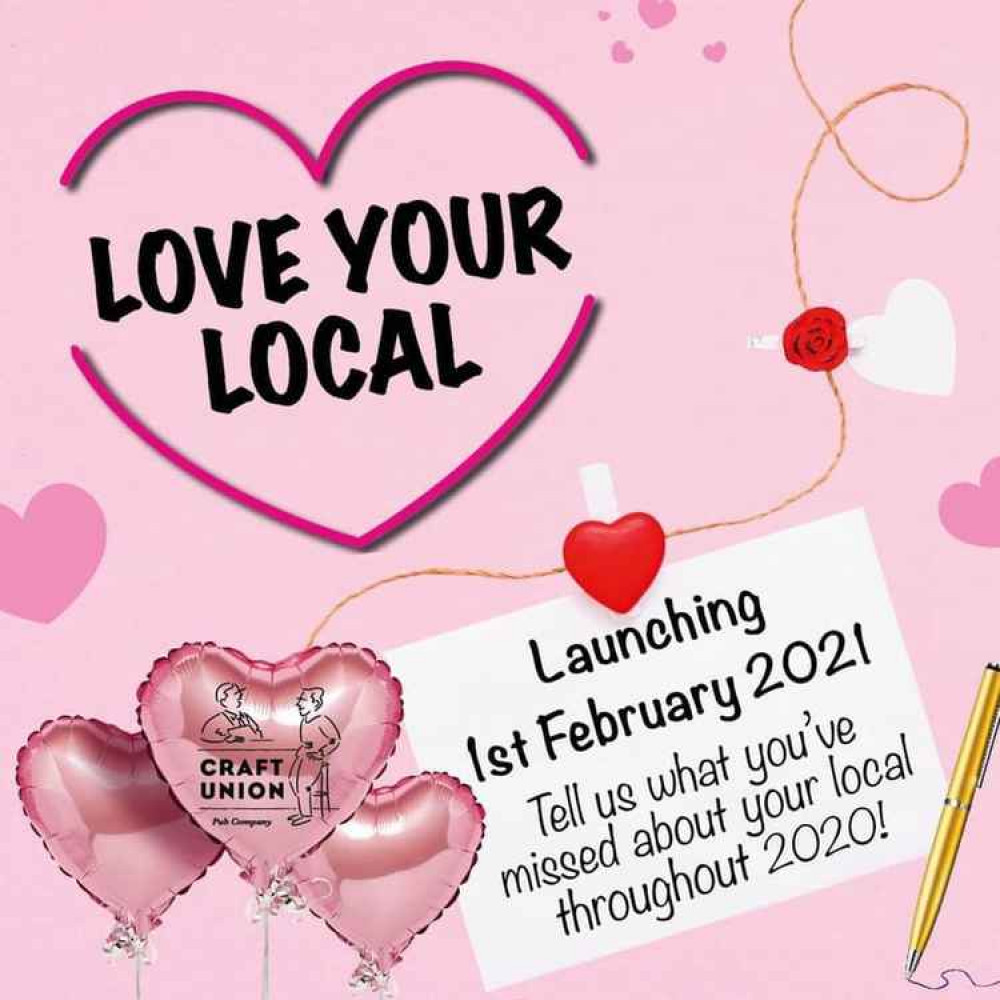 The love your local campaign can be seen in The Lamb's window in February