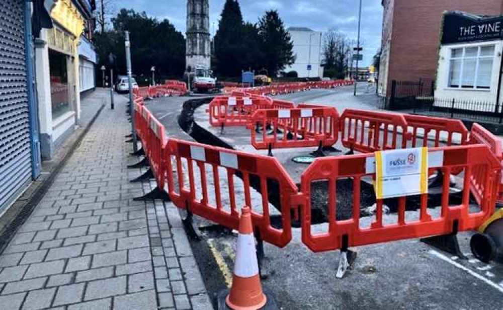 The road works have affected Bath Street, Station Road and Tamworth Road