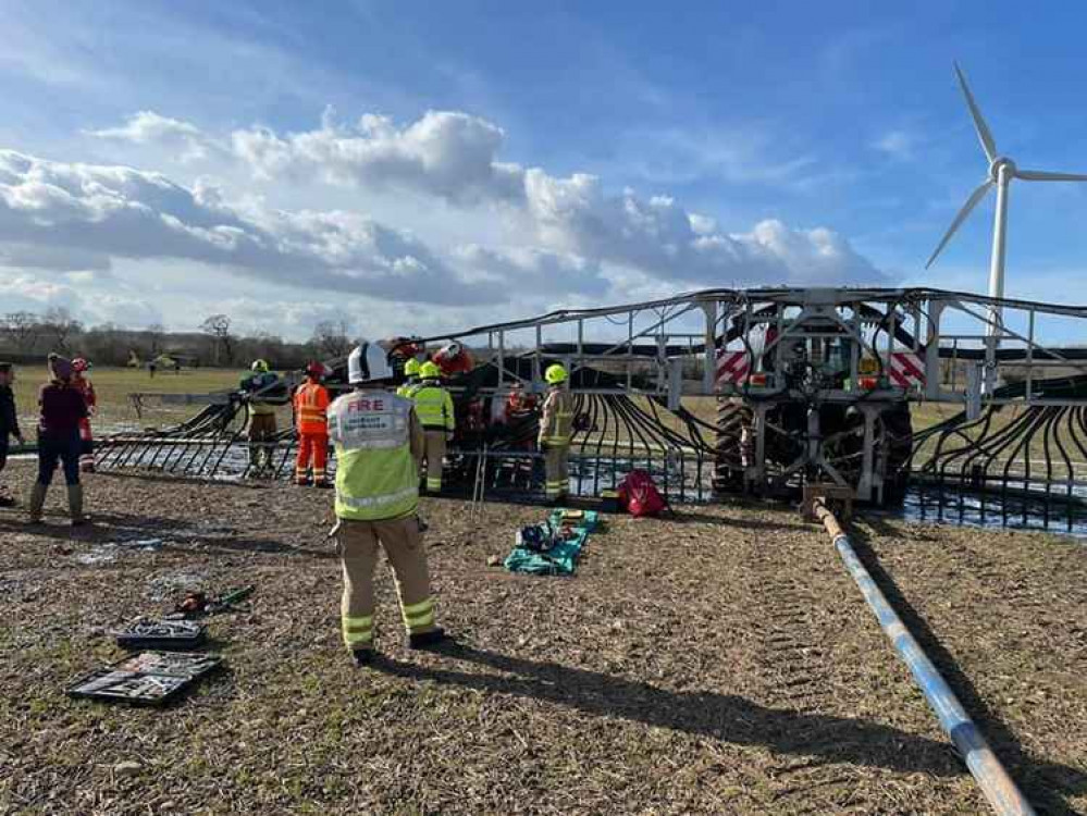 This was the scene in Ravenstone on Monday afternoon. Photo: Ashby fire station