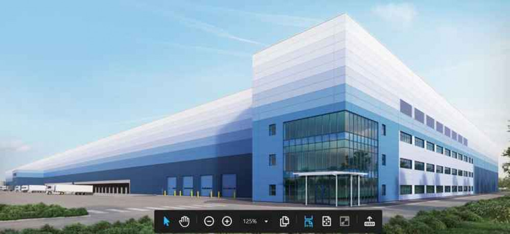 Artist's impression of new warehouse approved for Ashby