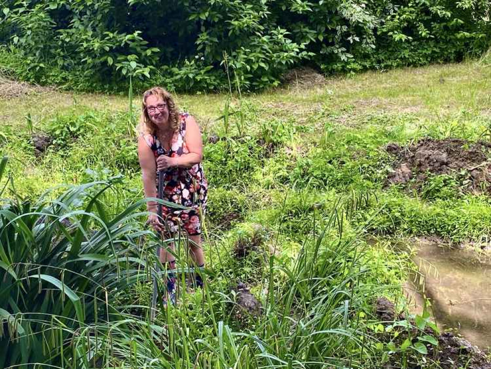 Annamaria sometimes had to work eight hours a day to try and restore the area. Photo: Ashby Nub News