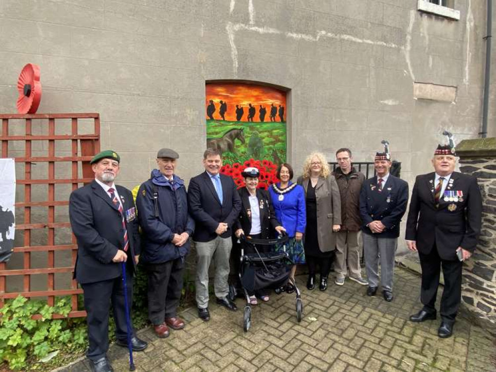 Local dignitaries, the Royal British Legion and the Ashby Arts Festival were all represented at the unveiling. Photos: Ashby Nub News