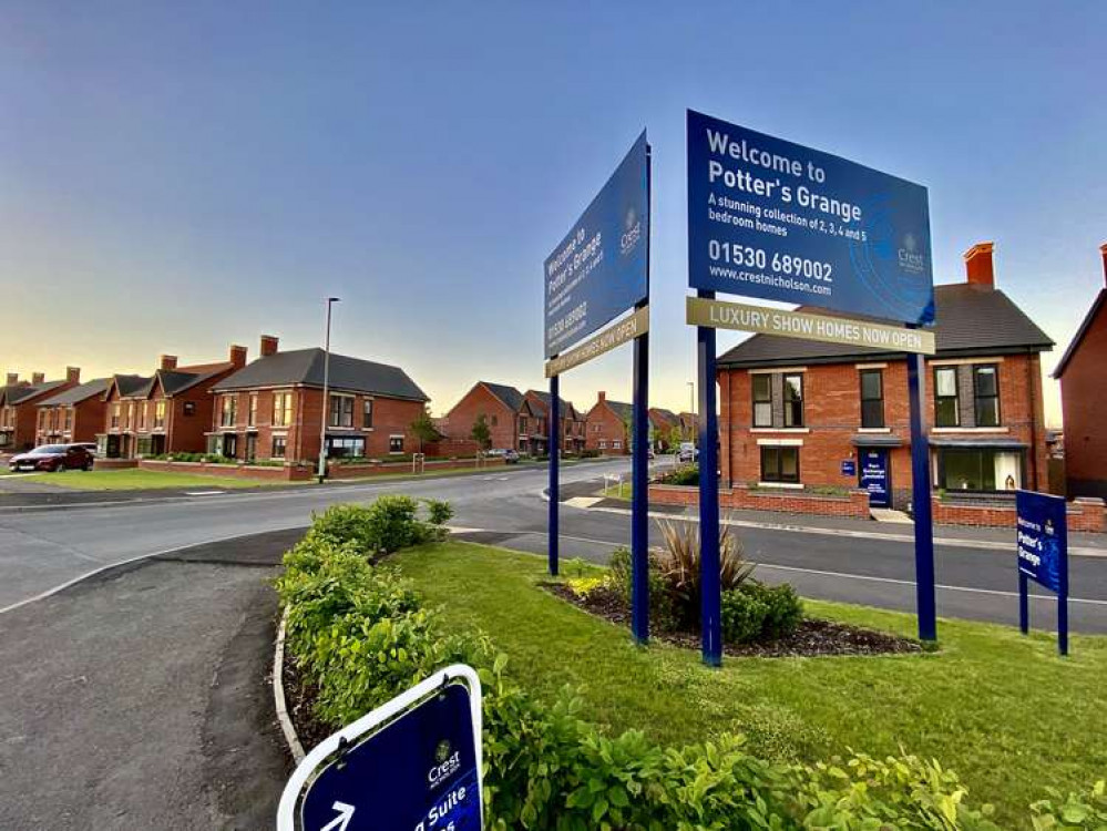 The Potter's Grange development is on Smisby Road. Photo: Ashby Nub News