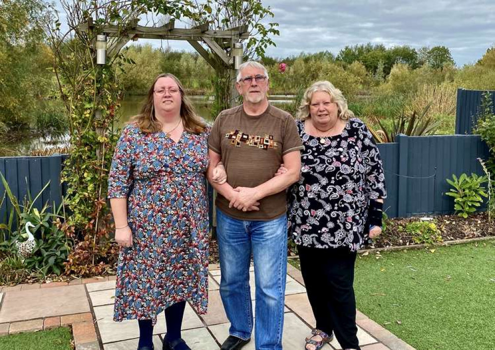 The Hines family, Steve with daughter Donna, left, and wife, Lyn