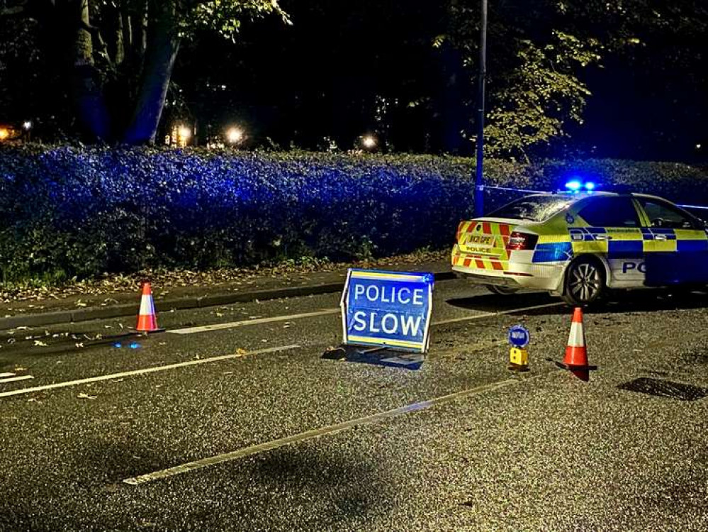 Nottingham Road in Ashby was closed off by police from late afternoon to early evening. Photo: Ashby Nub News