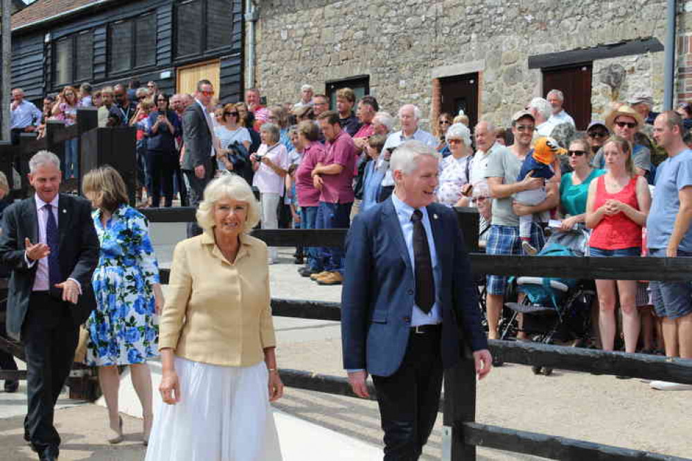 The Duchess was given a tour of The Donkey Sanctuary by its CEO, Mike Baker.