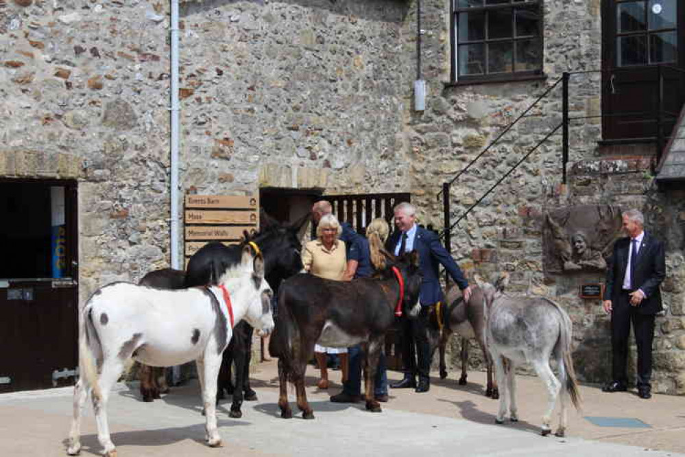 The Duchess had quite an unusual welcoming committee.