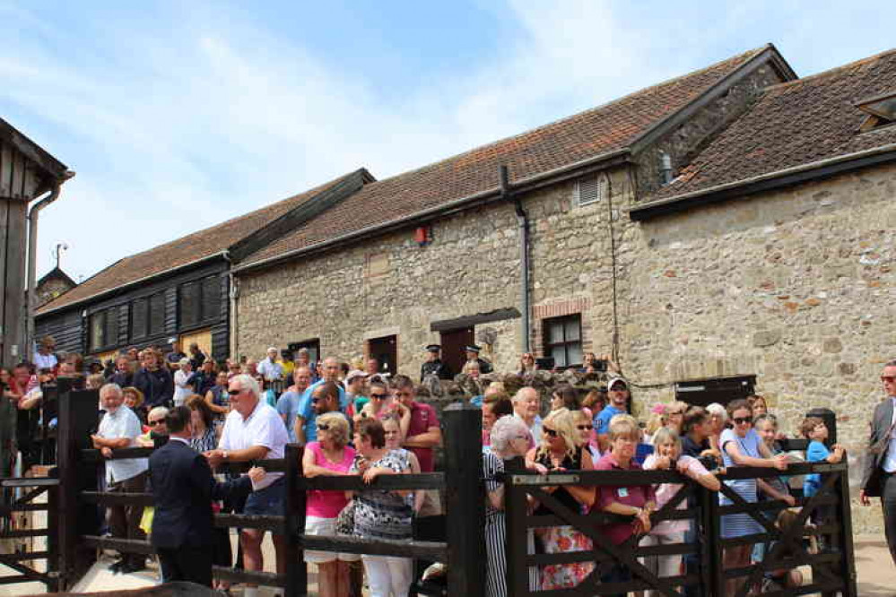 The visit was a closely guarded secret but members of the public visiting the sanctuary gathered to see the royal visit.