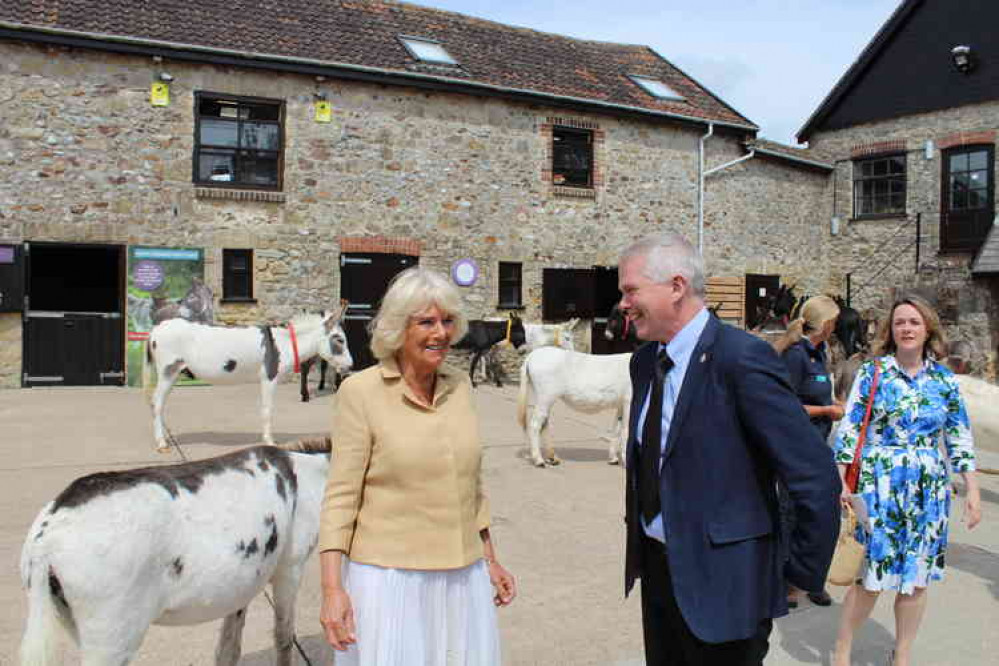 HRH The Duchess of Cornwall visiting The Donkey Sanctuary in Sidmouth