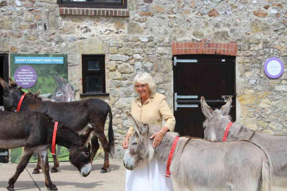 HRH The Duchess of Cornwall visiting The Donkey Sanctuary in Sidmouth