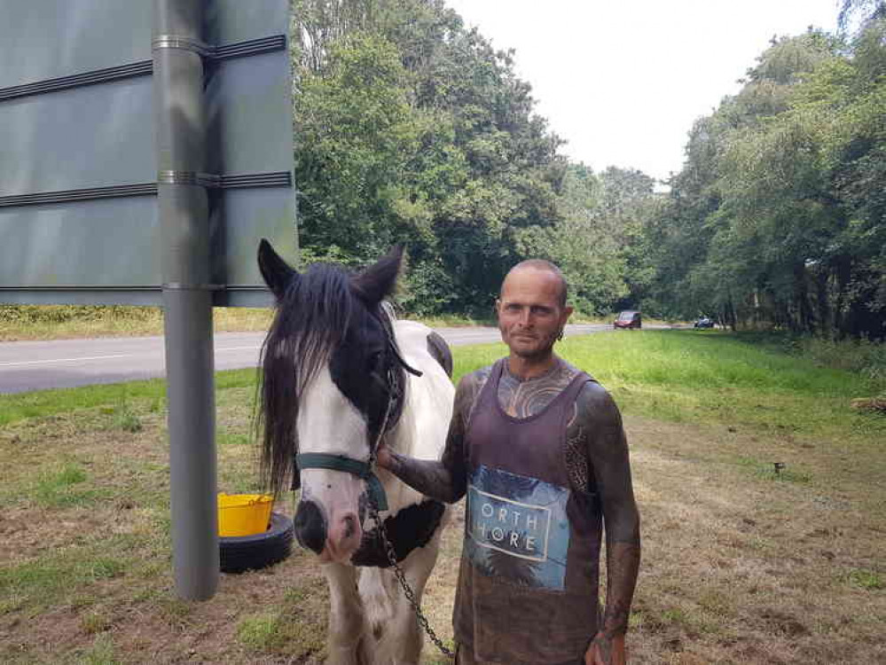 Simon and his horse Eddie.