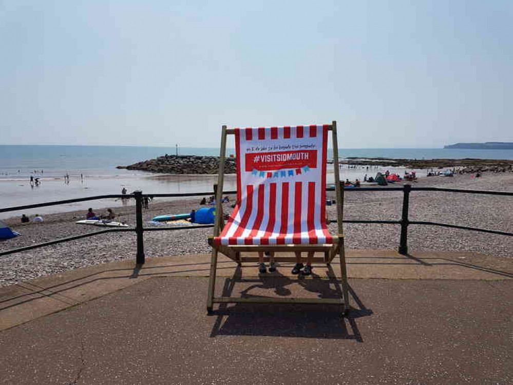 Sidmouth's new giant deckchair