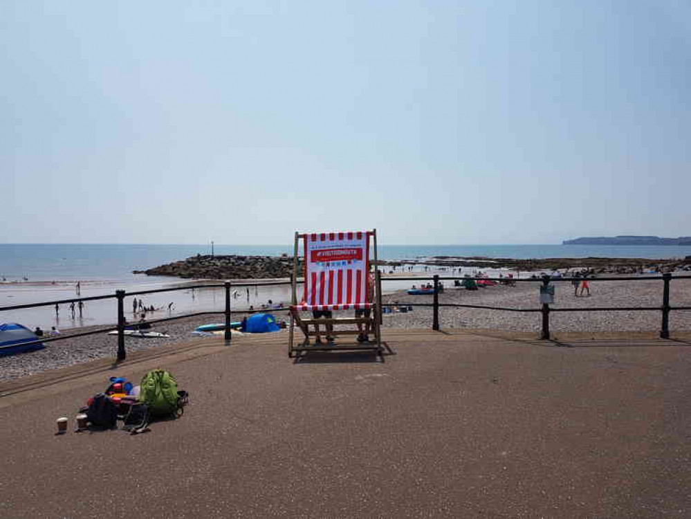 Sidmouth's new giant deckchair