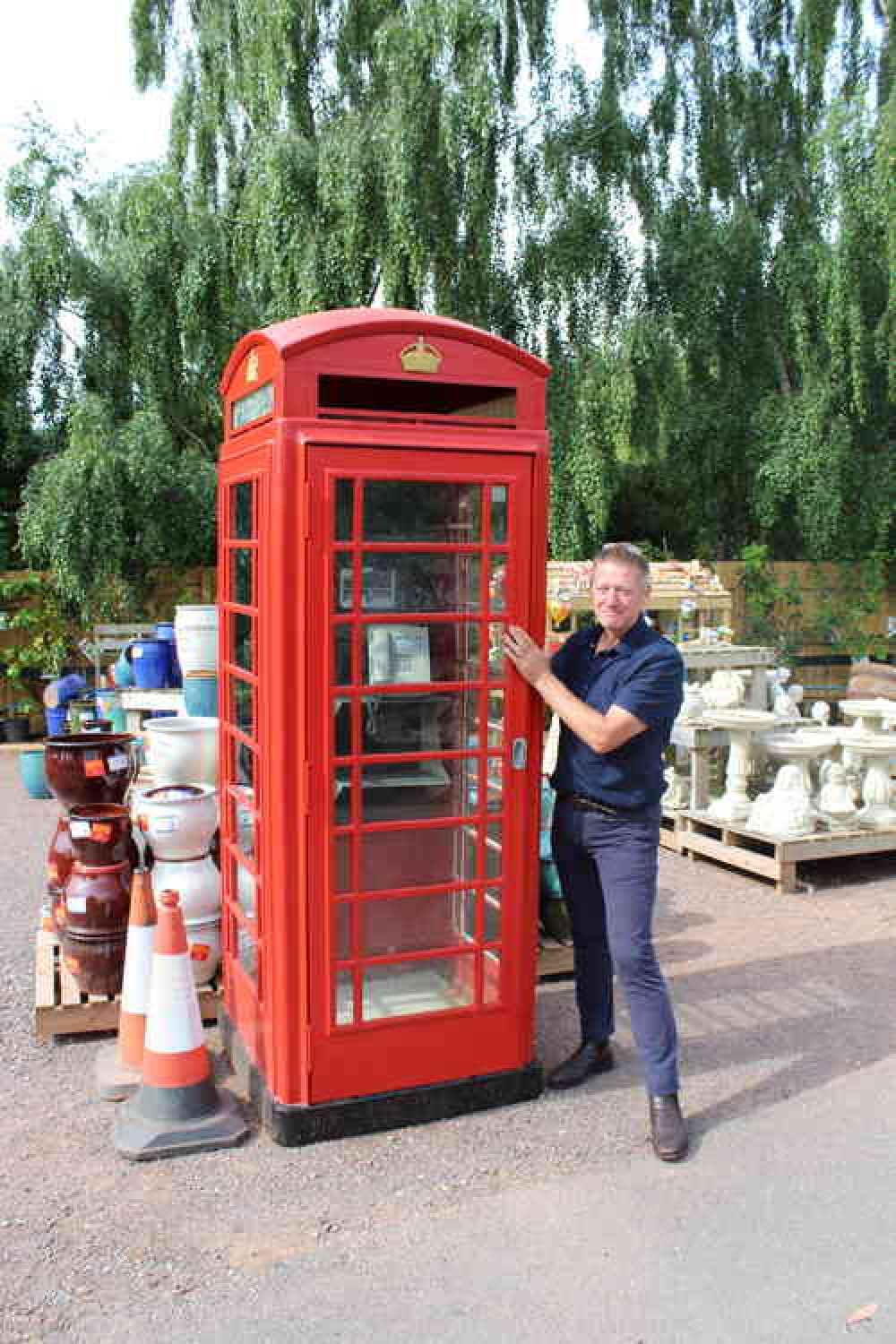 Richard King with the Sidmouth centre's latest acquisition.