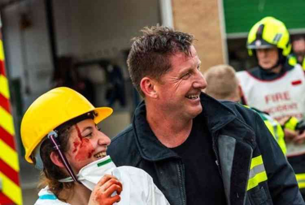 Allan Kay pictured after a fire service exercise. Picture courtesy of www.kylebakerphotography.com. Allan Kay pictured after a fire service exercise. Picture courtesy of www.kylebakerphotography.com.