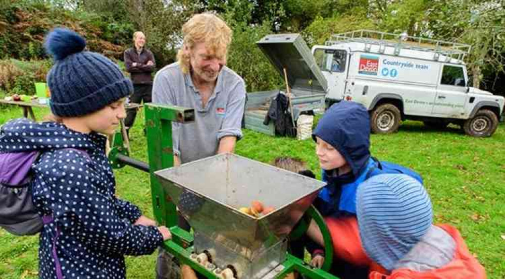 Apple pressing at Sidmouth. Image courtesy of Wild East Devon. Apple pressing at Sidmouth. Image courtesy of Wild East Devon.