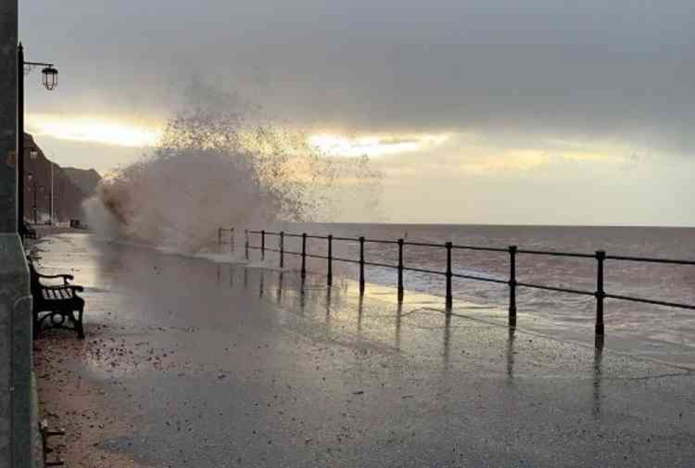 Storm Ciara batters Sidmouth. Pictures courtesy of Ashley Leeds.