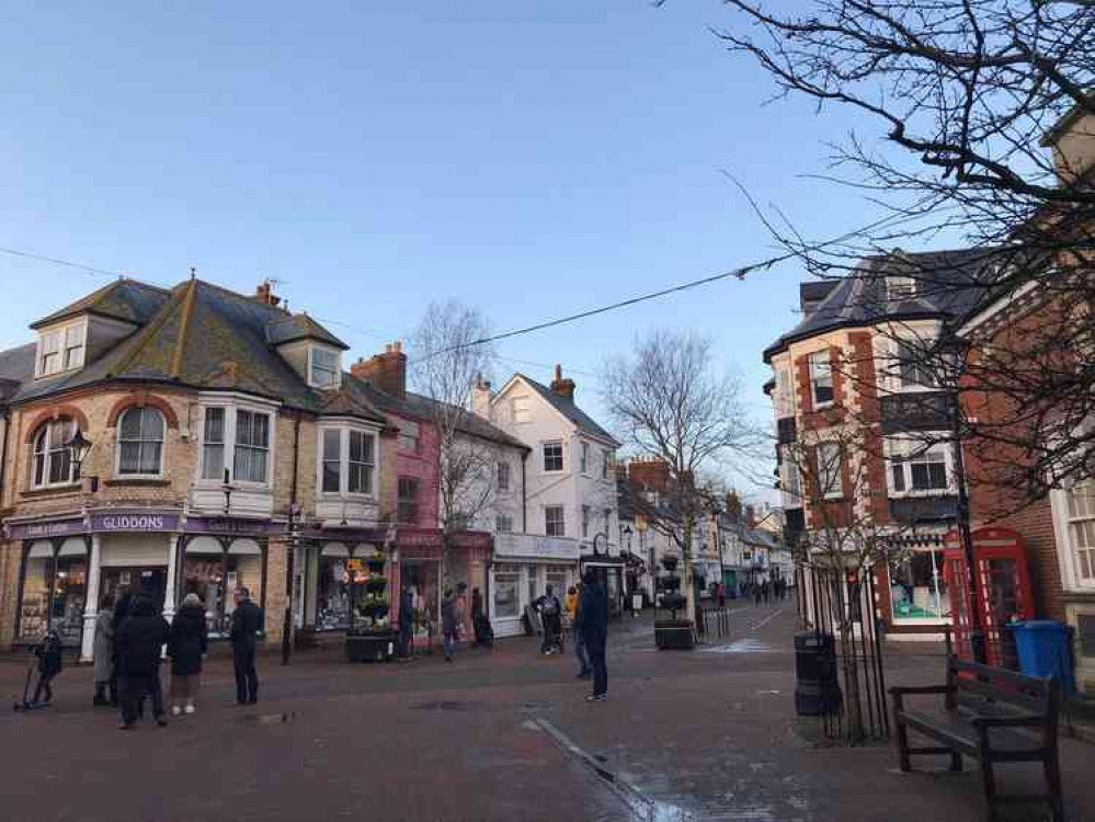 Sidmouth Town Centre.