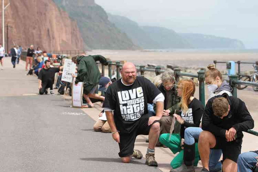 A recent Black Lives Matter event in Sidmouth. Picture courtesy of Paul Ryder.