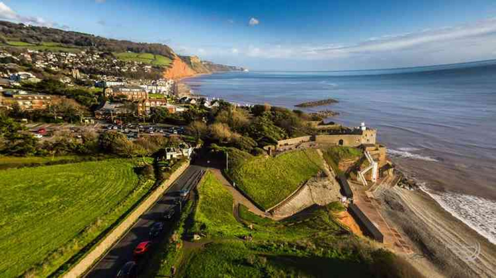 An aerial view of Sidmouth. Picture courtesy of Ciurcui Zsolt Levente.