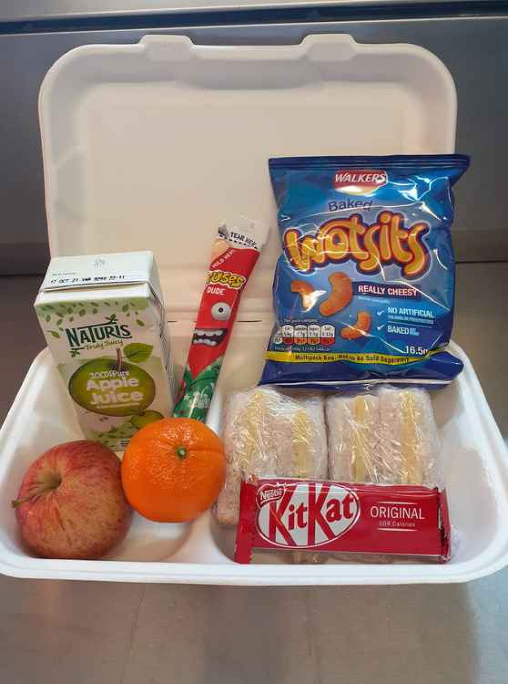 One of the first packed lunches ready to go. Picture: Balfour Arms