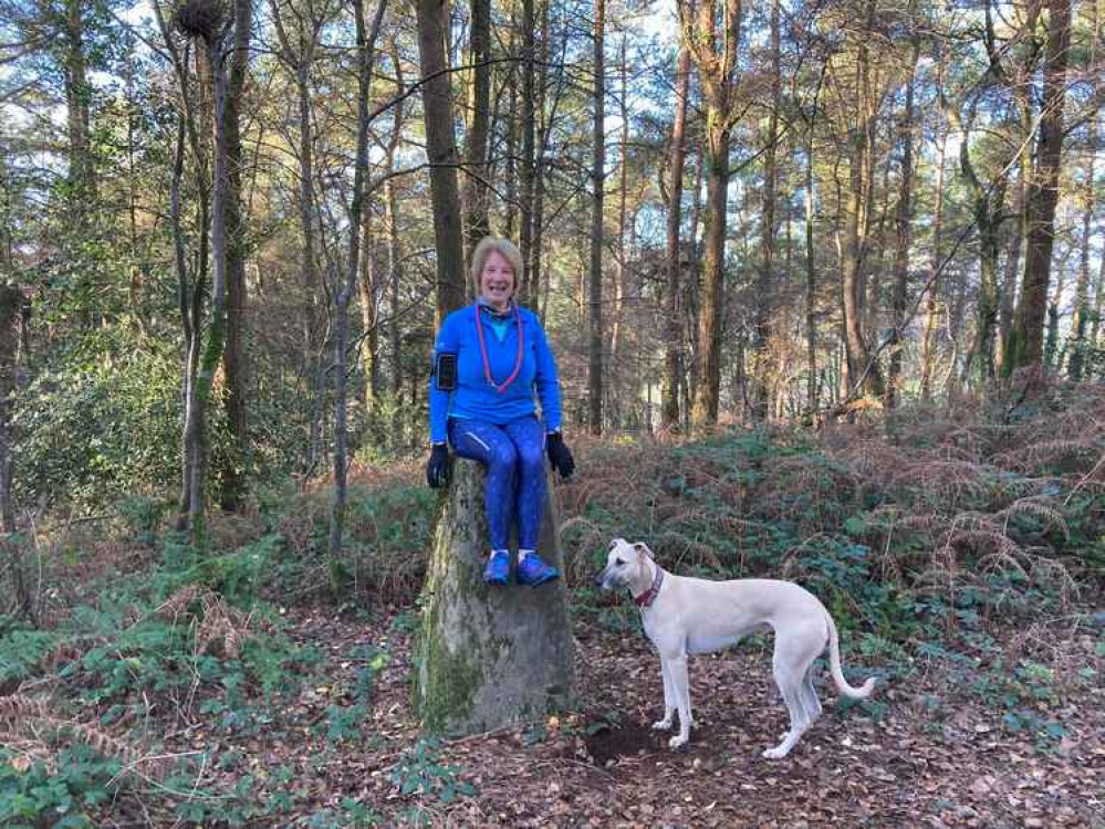 Ann Cole atop Buckton Trig