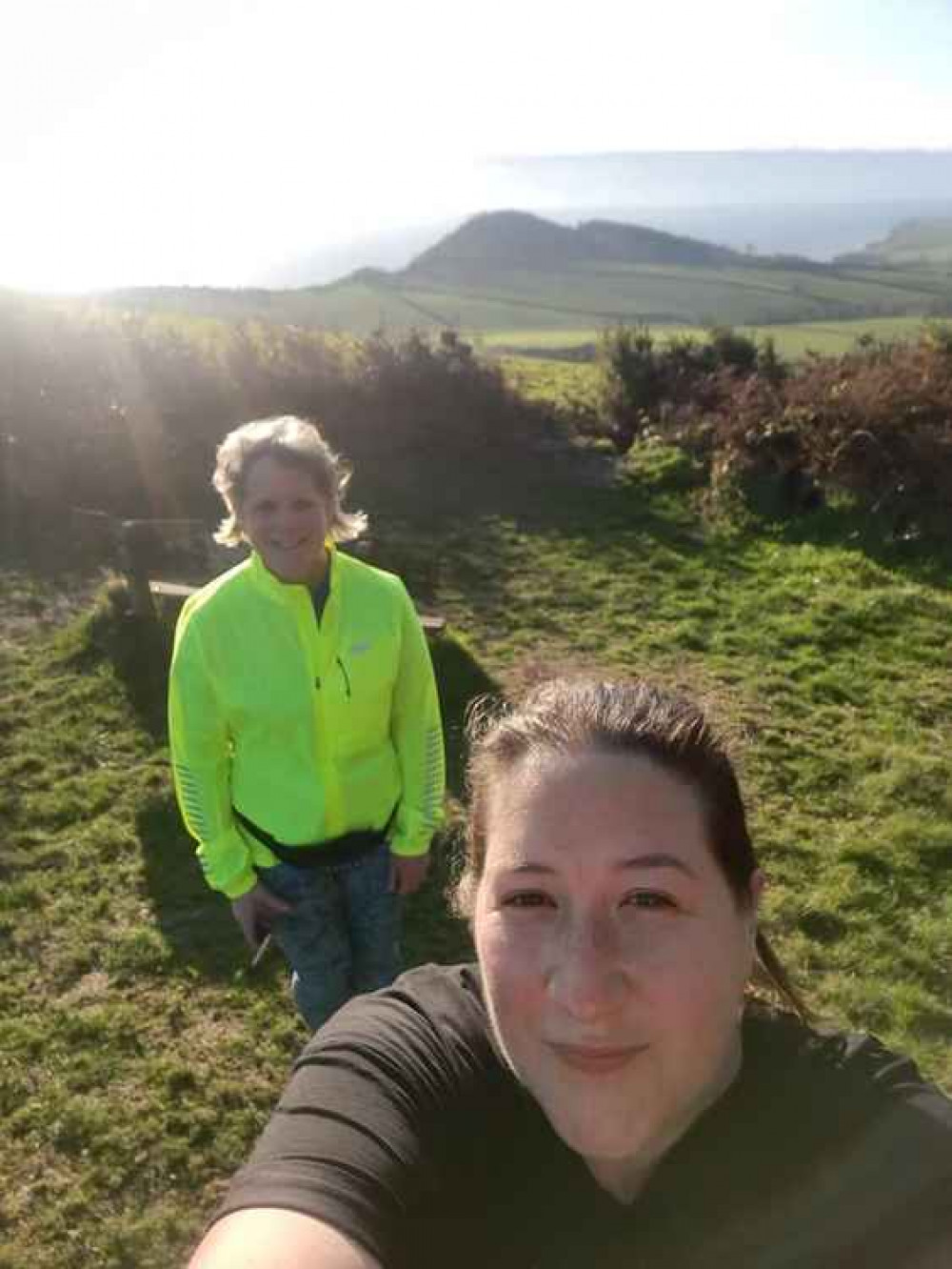 Tracy Scannell and Beccy Johnson enjoyed a sunny run around Mutters moor