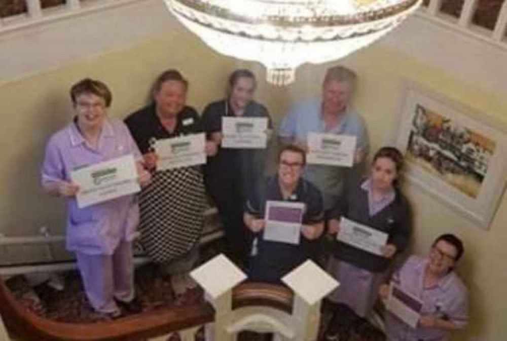 The Arcot House team: Jane, Stella, Sally, Trevor, Samantha (in front), Stacie and Linda.