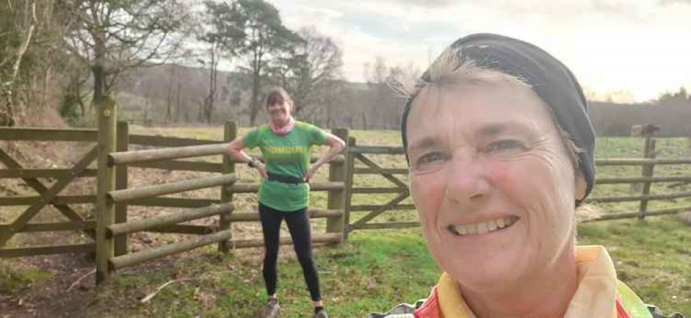 Jane Hemsworth and Jo Earlam enjoying the views