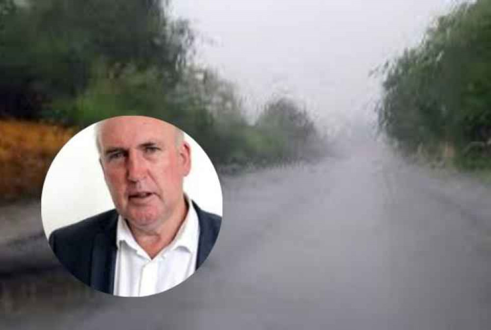 Cllr Stuart Hughes is warning of dangerous road conditions