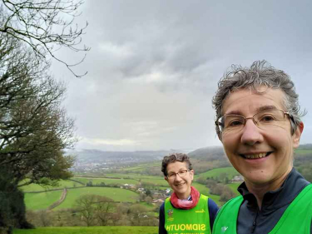 Christine and Karen Farnham take time out to enjoy the views