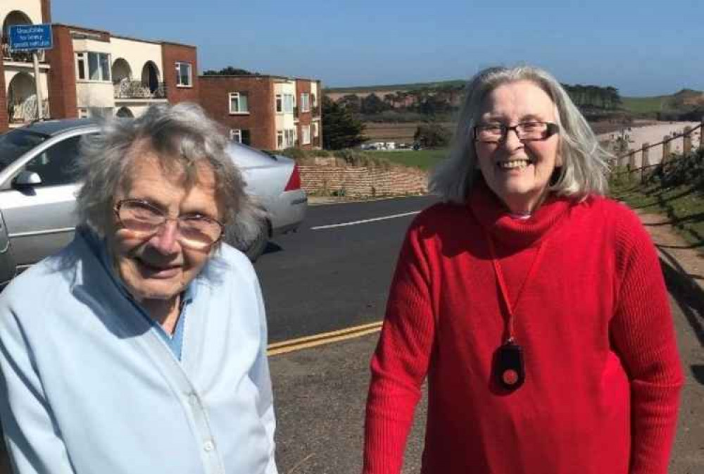 Alma and Margaret went for a drive to Budleigh after the Easter celebrations