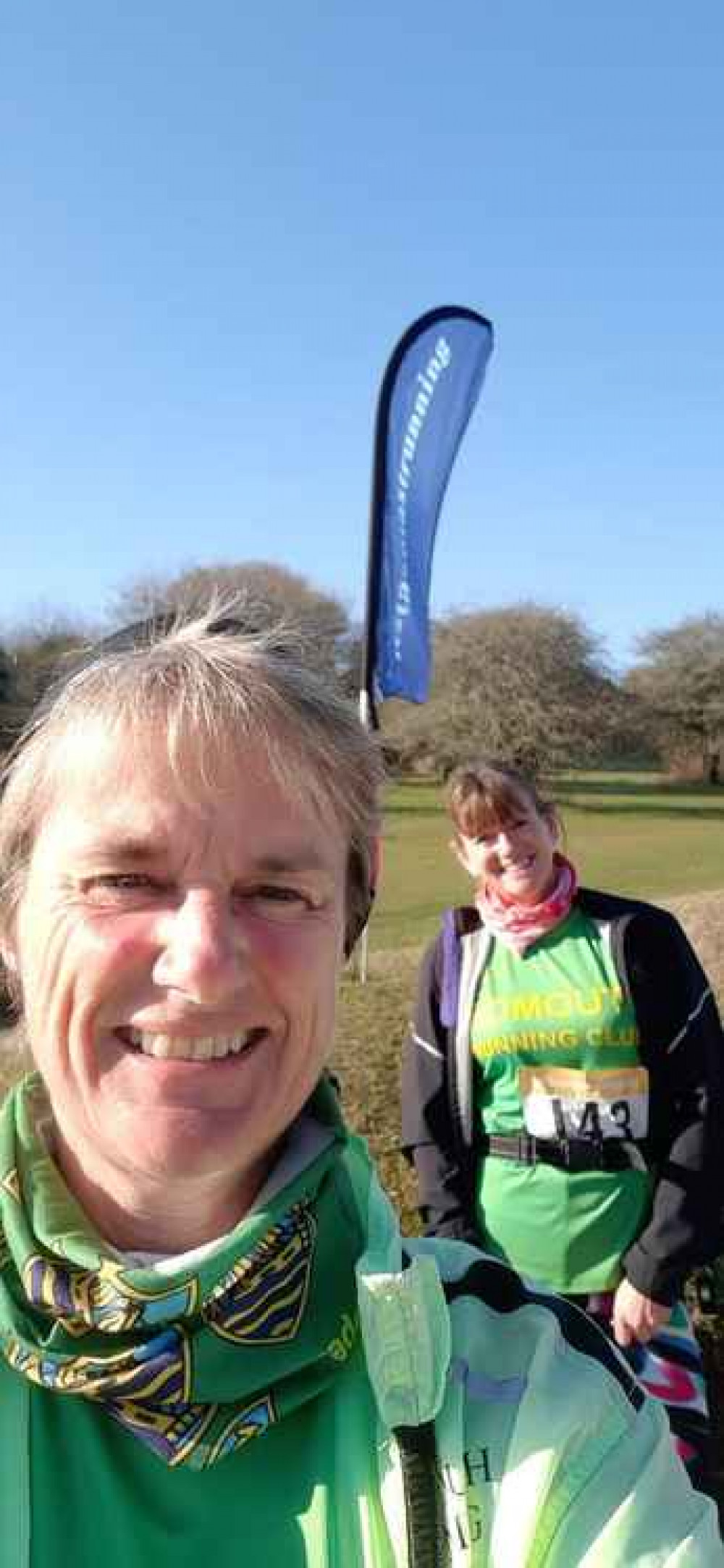 Jo Earlam and Jane Hemsworth ready for the off