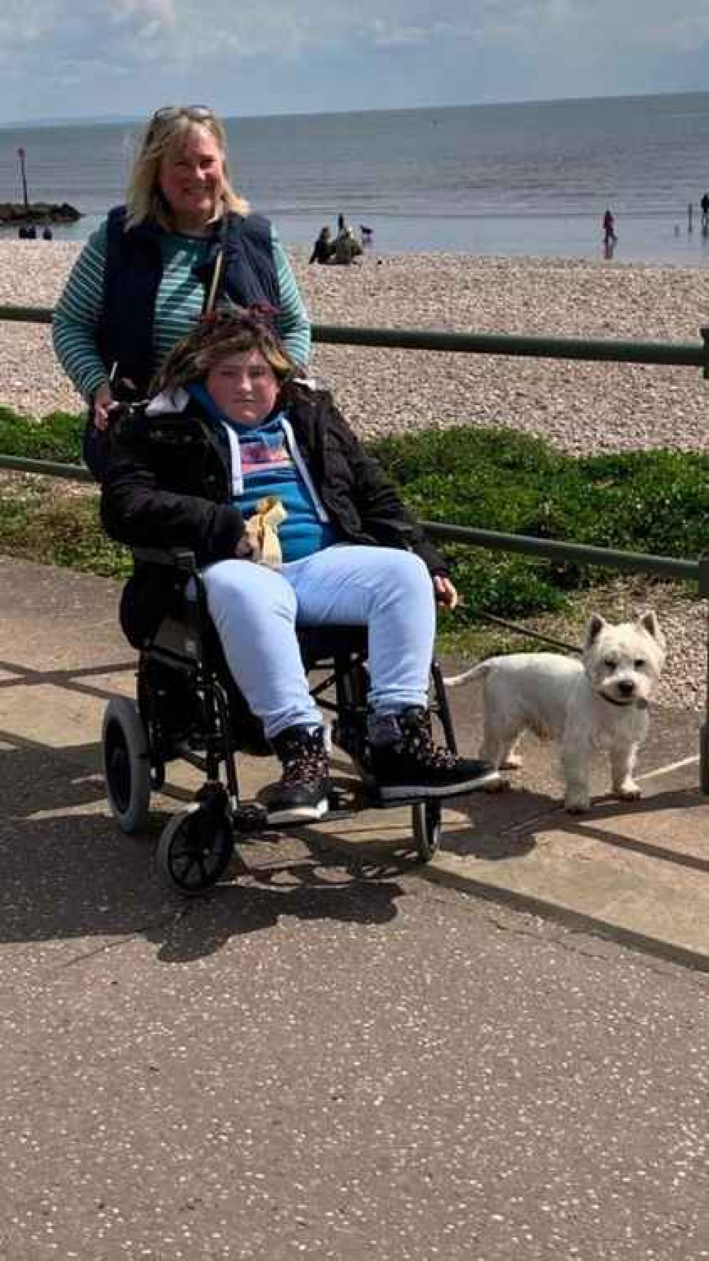 Angie and Charlotte on a practice walk